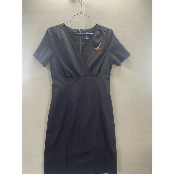 Land's End Outfitters Women's Navy Dress Size 2 Lined Embroidered Bird NEW - Picture 10 of 12